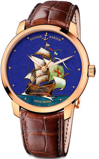 Review Ulysse Nardin 8156-111-2 / SM Classico Enamel Santa Maria Limited Edition watch price